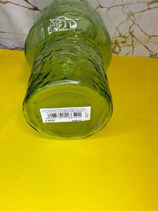 Jarrón Cristal Verde Texturizado