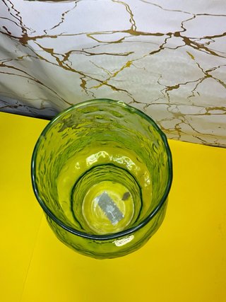 Jarrón Cristal Verde Texturizado