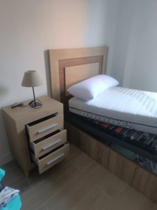 Cama articulada eléctrica con canapé 90x190