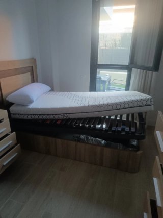 Cama articulada eléctrica con canapé 90x190