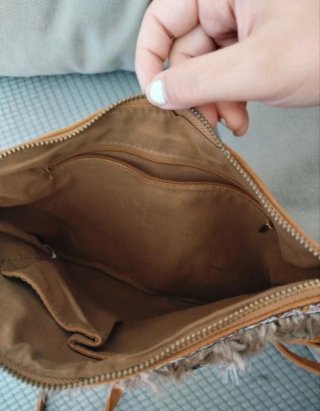Bolso de hombro étnico con flecos