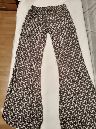 Pantalón ancho estampado mujer