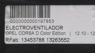ELECTROVENTILADOR OPEL CORSA D Color Edition
