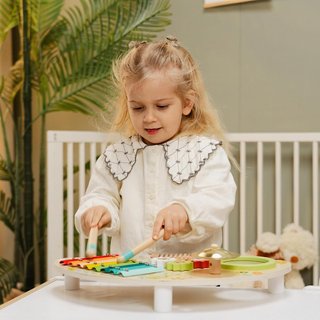 MOMO KIDS Mesa Musical Montessori Xilófono Tambor