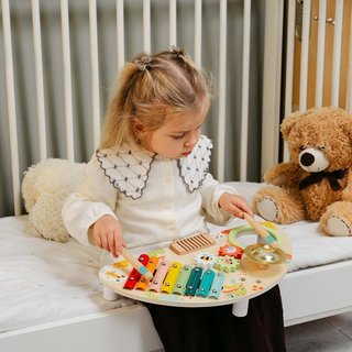 MOMO KIDS Mesa Musical Montessori Xilófono Tambor