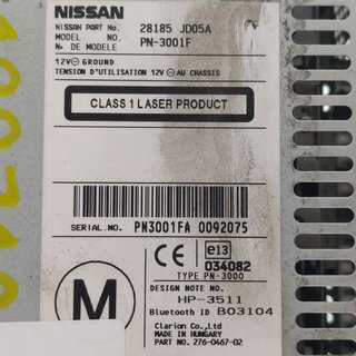 SISTEMA AUDIO / RADIO CD NISSAN QASHQAI (J10) Acenta