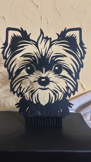 Cuadro Perro Yorkshire con Nombre LUMBRE