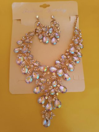 Parure Elegante Oro e Multicolor