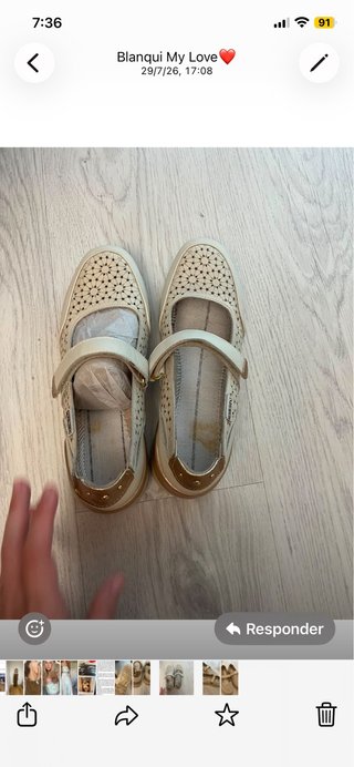 Zapatos Pikolinos Beige y Dorado Talla 37