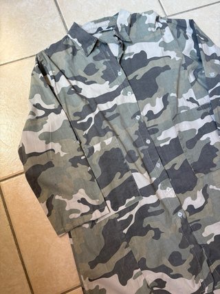 Camicia lunga/Chemisier mimetico camouflage tg XL
