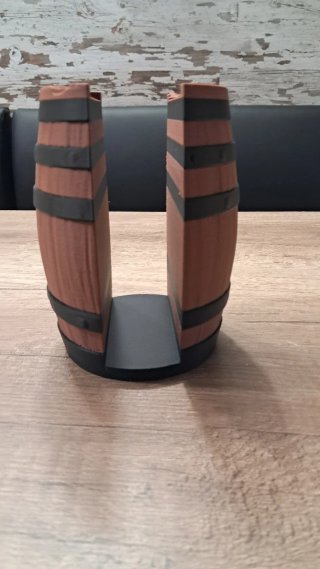 Servilletero con diseño de barril