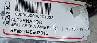 ALTERNADOR SEAT ARONA Style Edition