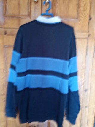 Polo Massimo Dutti rayas azul/negro Talla XL
