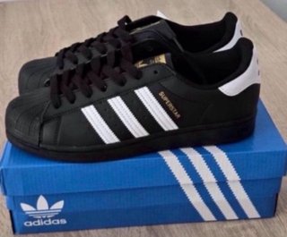 Zapatillas Adidas Superstar Negras Blancas