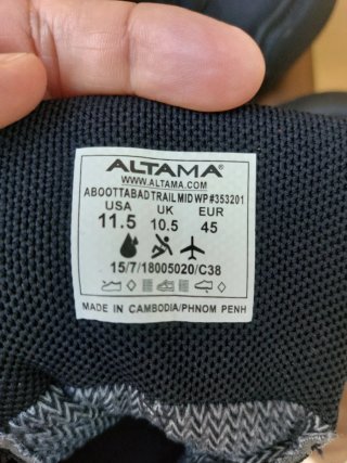 Botas ALTAMA Trail Mid WP Negras
