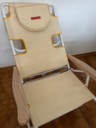 Silla Flamingueo Rayas Amarillas
