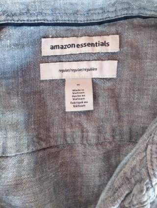 Camicia uomo Lino Amazon Essentials Tg L