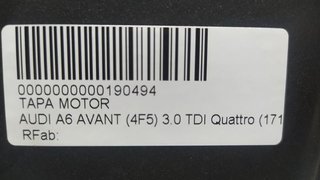TAPA MOTOR AUDI A6 AVANT (4F5) 3.0 TDI Quattro (171kW)