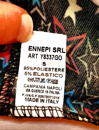 Completo top & gonna stelle multicolor