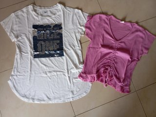 Set 2 T-shirt cotone ragazza 13-14 anni/Affare