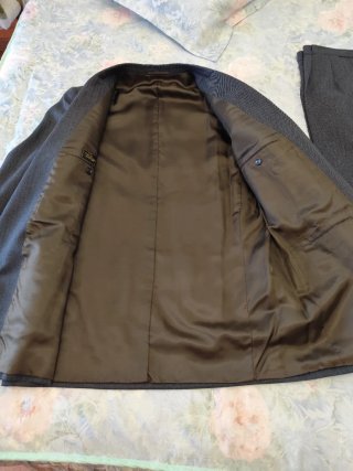 Traje de chaqueta gris hombre