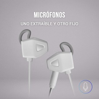 Mars Gaming MIHXW Blanco, Auriculares In-Ear, Micrófono