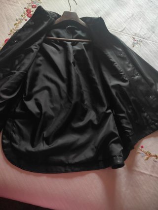 Giacca Zara ecopelle nera S