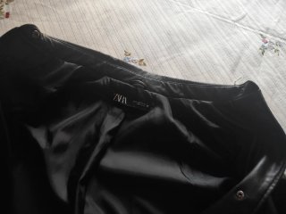 Giacca Zara ecopelle nera S