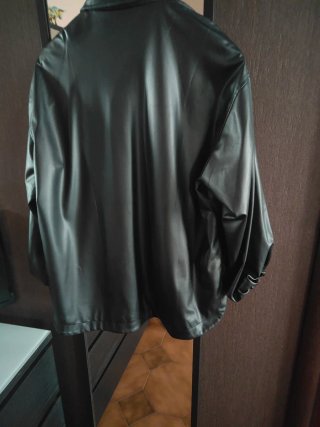 Giacca Zara ecopelle nera S