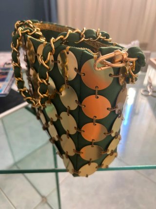 Borsa Gioiello Sparkle Edi Verde Oro