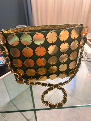 Borsa Gioiello Sparkle Edi Verde Oro