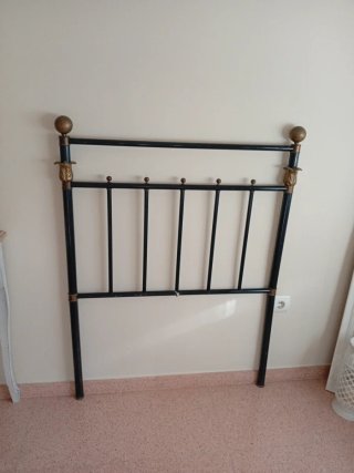 Cabezal cama hierro y latón 90