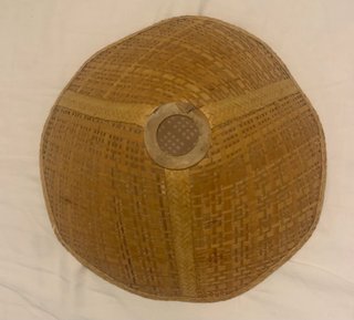 Due paralume in paglia per lampadario