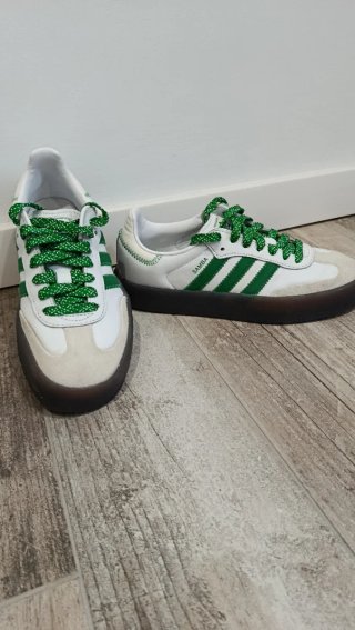 Zapatillas Adidas Samba Blancas y Verdes