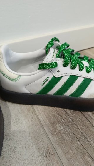 Zapatillas Adidas Samba Blancas y Verdes