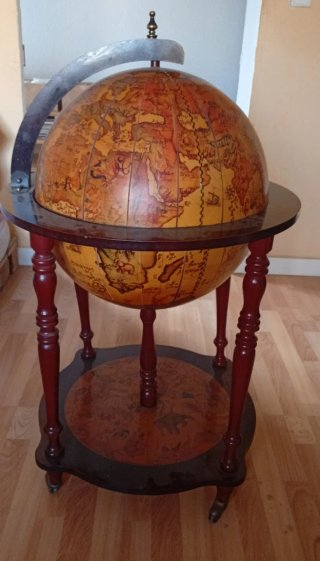 Mueble Bar Globo Terráqueo Vintage