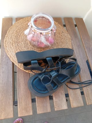 Sandalias negras plataforma