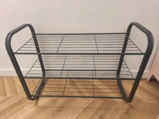 Zapatero metálico 3 baldas gris