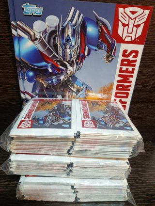 300 sobres cromos Transformers + 3 álbumes