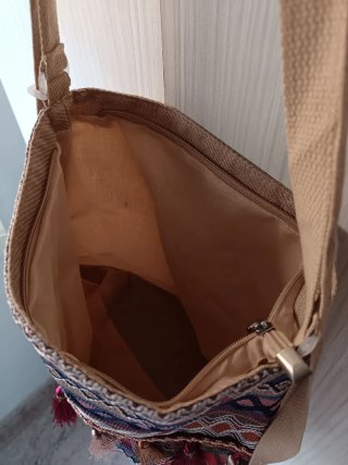 Bolso estilo Boho multicolor con flecos