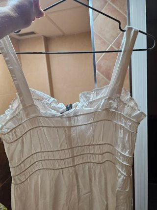 Vestido blanco largo talla L