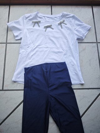 Completo bianco e blu