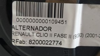 ALTERNADOR RENAULT CLIO II FASE II (B/CB0) Billabong