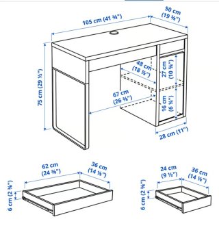 Escritorio IKEA Micke Blanco 105x50