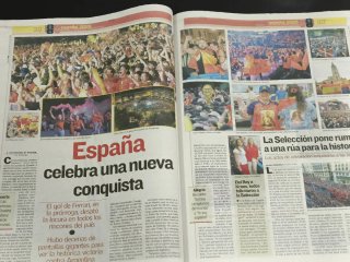 Periódico histórico AS España campeona del mundo