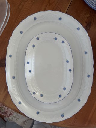 Vajilla completa porcelana azul y blanco