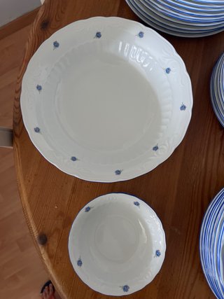 Vajilla completa porcelana azul y blanco