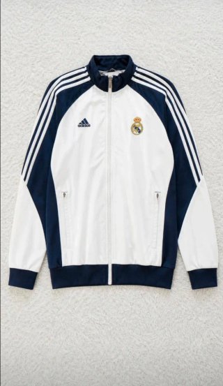 Chaqueta Adidas Real Madrid Blanca y Azul