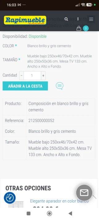 Mueble de pared moderno