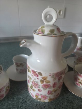 Juego de café porcelana Jando floral